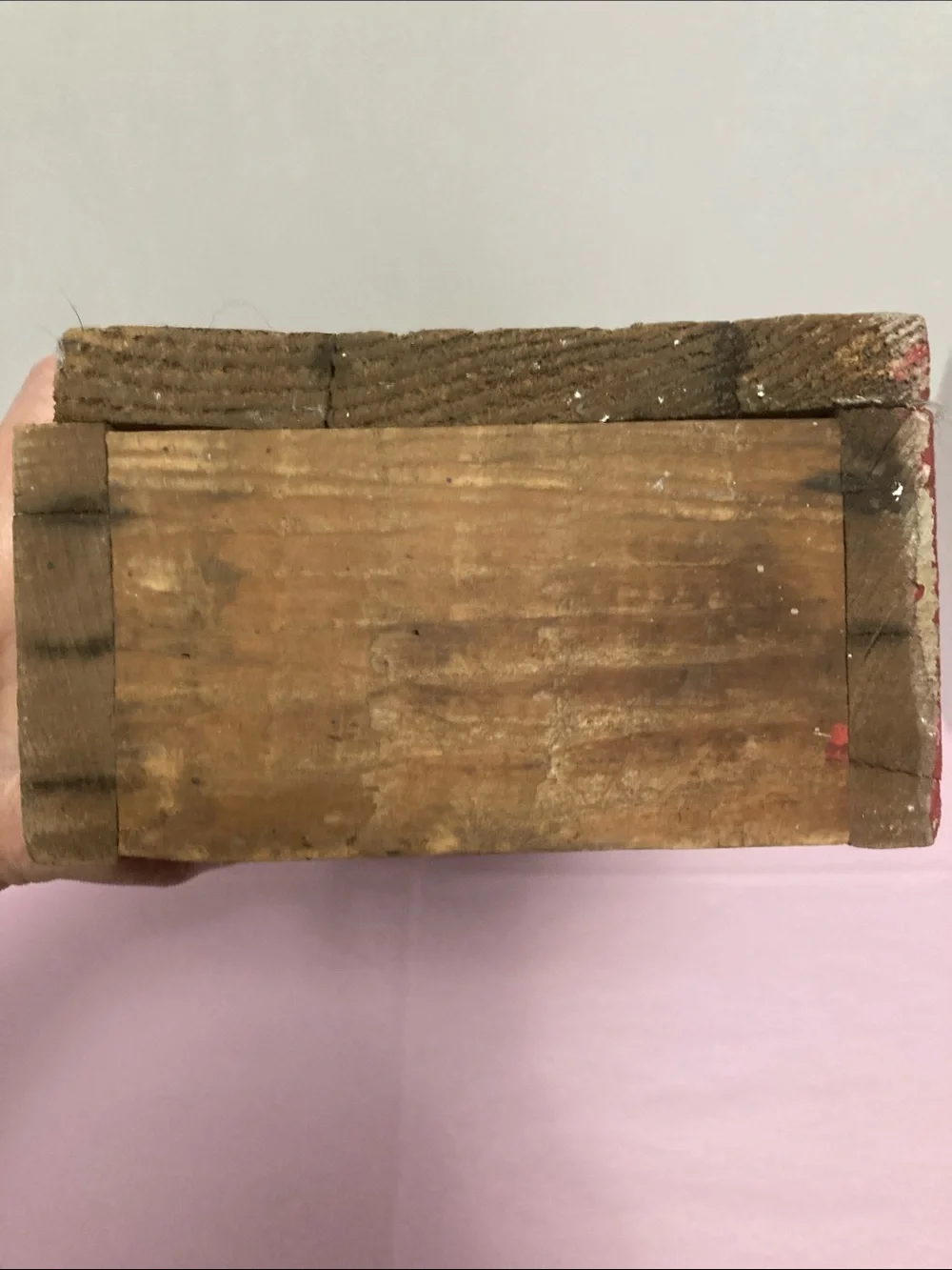 Antique handmade wood shelf free standing  collectibles miniatures primitive